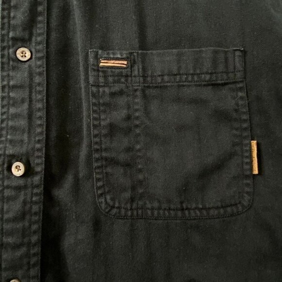 Timberland Weathergear Rugged Fit Shirt Men's Large L/S Button Front Navy Blue - Picture 5 of 11